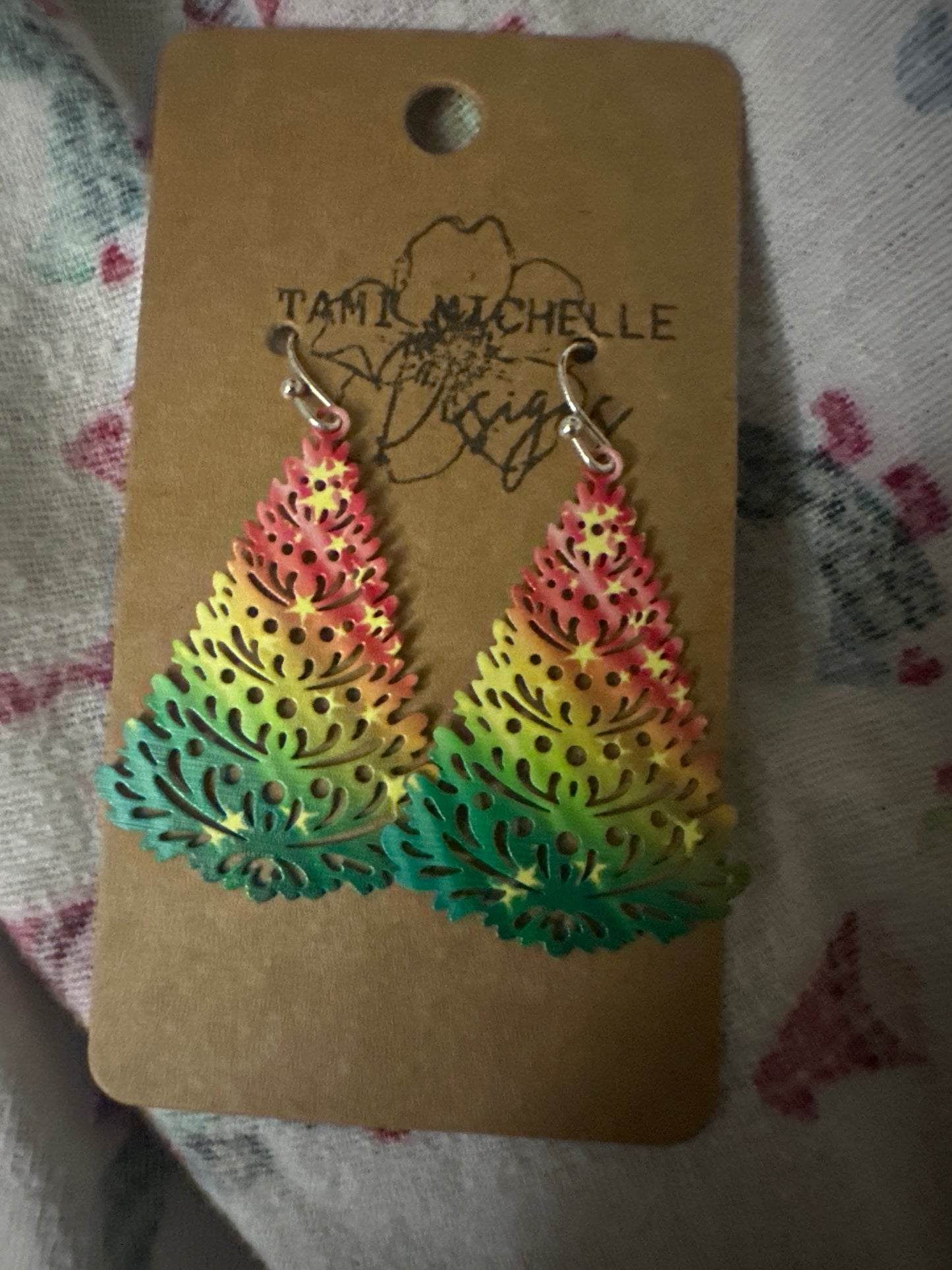 Filigree Christmas Tree earrings