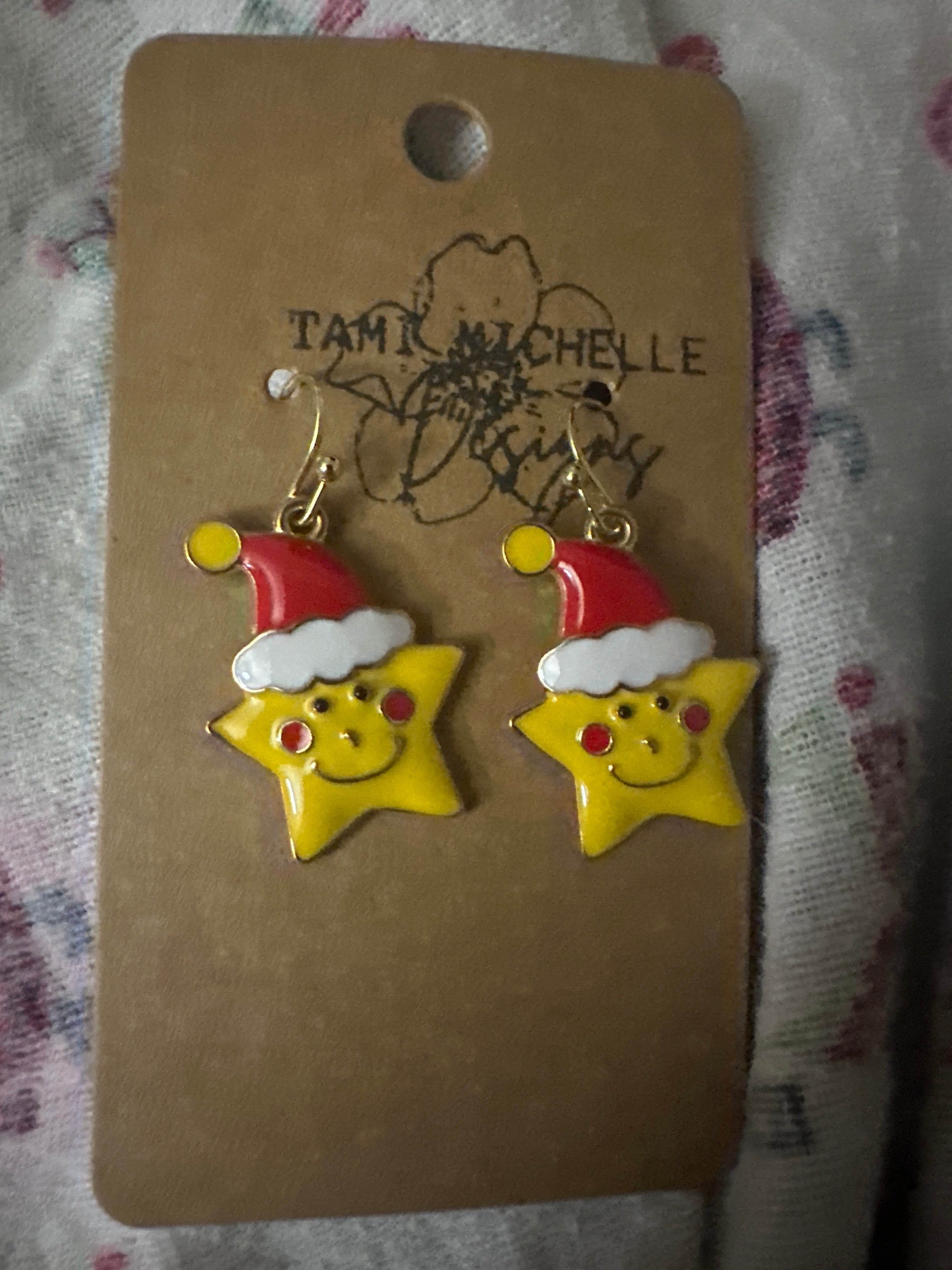 Santa Hat Star Earrings